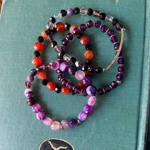 Spooky season bracelet stack, DM wrist size upon purchasing to ensure they fit!